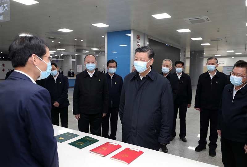 2021年3月23日，習(xí)近平在福建三明沙縣農(nóng)村產(chǎn)權(quán)交易中心考察。